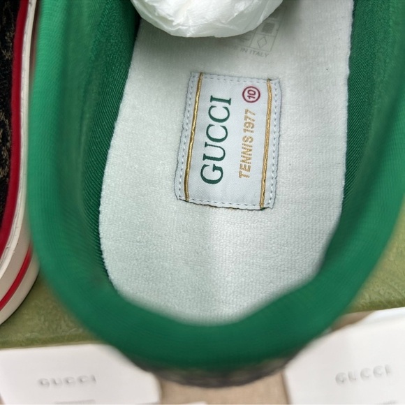 Men’s Gucci 1977 tennis low top sneakers size 10 made in Italy - Picture 5 of 9